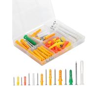 Mr. Pen - Chevilles murales et vis pour cloison sèche, 100 pièces, kit d'assortiment, vis et chevilles, chevilles pour cloison sèche, kit d'ancrages et vis, vis et chevilles pour cloison sèche, vis de montage pour cloison sèche