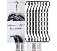 Mr. Pen - Cintres économisant de l'espace - Noir - Lot de 8 - Plastique - Peinte - Parfait pour chemises, costumes, manteaux, pantalons, robes, sacs, vestes