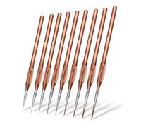 Mr. Pen - Ensemble de 9 pinceaux de détail en or rose, pinceaux miniatures, pinceaux fins, pinceaux pour modèles, pinceaux à pointe fine, ensembl