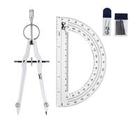 Mr. Pen - Ensemble rapporteur et compas, rapporteur, compas, compas, rapporteur, boussole pour géométrie, boussole mathématiques, compas, école, compas mathématiques et rapporteur, outils de géométrie, ensemble d'outils de géométrie