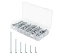 Mr. Pen - Kit assortiment de vis de machine, 370 pièces : vis cruciformes à tête plate #6-32, vis murales et sorties assorties