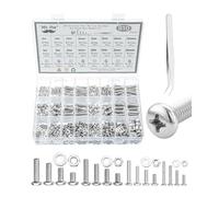 Mr. Pen Kit assortiment d'écrous et boulons 810 pièces en acier inoxydable M3, M4, M5, M6, tête plate Phillips, écrous et boulons assortis, kit assortiment de vis de machine avec boîte de rangement
