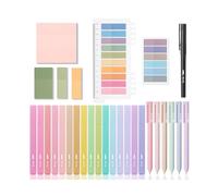 Mr. Pen - Kit d'annotation de livre esthétique, surligneurs esthétiques et stylos gel, notes adhésives transparentes, onglets adhésifs transparents pour livres, sans surligneurs pour pages de la