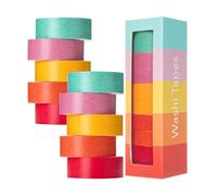 Mr. Pen - Lot de 10 rouleaux de ruban washi - Motif été - Ruban décoratif - Ruban washi pour scrapbooking - Pour journal intime, artisanat, ruban washi