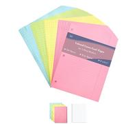 Mr. Pen - Lot de 100 feuilles de papier coloré à lignes larges, 20,3 x 26,7 cm, perforées à 3 trous, papier pour carnet