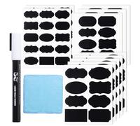 Mr. Pen - Lot de 100 tiquettes pour tableau noir, formes assorties, 1 marque la craie blanche