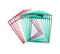 Mr. Pen - Lot de 12 pochettes effaçables à sec, 25,4 x 35,6 cm, pochettes colorées effaçables à sec, pochettes en plastique pour papier de 21,6 x 27,9 cm