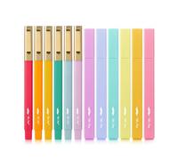 Mr. Pen - Lot de 12 surligneurs esthétiques sans bavure - Couleurs assorties - Sans bavure - Encre noire - Surligneurs sans bavure - Pour Bible