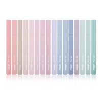 Mr. Pen - Lot de 16 surligneurs esthétiques, pointe biseautée, couleurs Morandi, sans bavure, pastel, couleurs assorties, mignon