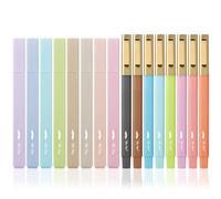 Mr. Pen - Lot de 16 surligneurs esthétiques sans bavure - Couleur pastel - Sans bavure - Encre noire - Surligneurs pour bible