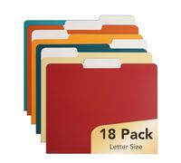 Mr. Pen - Lot de 18 dossiers de bureau, couleurs rétro, onglet 1/3 coupe