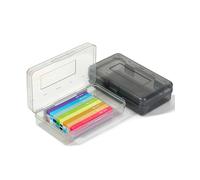 Mr. Pen - Lot de 2 boîtes à crayons, couleurs assorties pour enfants, trousse rigide en plastique, nuances de gris