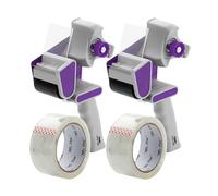 Mr. Pen - Lot de 2 dévidoirs de ruban adhésif d'emballage 5,1 cm avec 2 rouleaux de ruban adhésif violet très résistant pour emballer des boîtes et déménagements