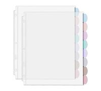 Mr. Pen - Lot de 2 films de protection transparents avec onglets, 21,6 x 27,9 cm, 8 onglets | Intercalaires en plastique transparent durable pour classeurs à 3 anneaux, intercalaires insérables avec