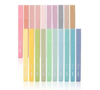 Mr. Pen - Lot de 20 surligneurs esthétiques, pointe biseautée, couleurs pastel, sans bavure biblique, couleurs assorties, fournitures de rentrée scolaire