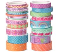 Mr. Pen - Lot de 21 rouleaux de ruban washi de tailles assorties, pastel Bliss, ruban Washi pour journal intime