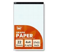 Mr. Pen Lot de 22 feuilles de papier quadrillé, 4 x 4 carrés par pouce, 43,2 x 27,9 cm