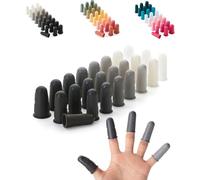 Mr. Pen - Lot de 24 protections de doigts pour pistolet à colle chaude, nuances noires et blanches, protections de doigts en silicone, embouts en caoutchouc, protège-doigts en caoutchouc