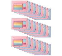 Mr. Pen - Lot de 30 trousses crayons roses et bleues fermeture clair pour classeur 3 anneaux