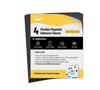 Mr. Pen - Lot de 4 feuilles magnétiques adhésives, 20,3 x 25,4 cm, feuilles magnétiques, feuilles de papier magnétique, feuilles magnétiques avec dos adhésif, feuilles magnétiques flexibles, aimants