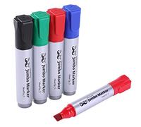 Mr. Pen - Lot de 4 marqueurs permanents jumbo, couleurs assorties, pointe biseautée, grand, king size, marqueurs permanents de couleur, énormes marqueurs pour affiche