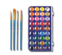 Mr. Pen - Lot de 40 peintures aquarelles, 36 couleurs, 4 pinceaux, peinture aquarelle non toxique, ensemble d'aquarelle portable, aquarelles pour adultes, enfants, débutants et artistes