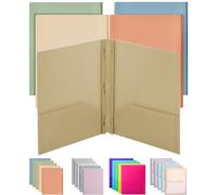 Mr. Pen Lot de 5 chemises en plastique avec poches et griffes, couleurs vintage