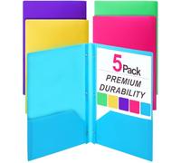 Mr. Pen - Lot de 5 chemises en plastique avec poches et griffes, format lettre