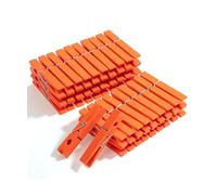 Mr. Pen - Lot de 50 épingles à linge en bois naturel, 7,3 cm, orange, résistantes à la rouille pour suspendre des vêtements, des épingles à linge, des pinces à linge, des pinces à linge en bois