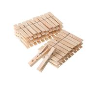 Mr. Pen - Lot de 50 épingles à linge en bois naturel, 7,3 cm, résistantes à la rouille, pour salle de classe, épingles à linge pour travaux manuels, grandes pinces à linge en bois, pinces à linge en