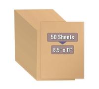 Mr. Pen - Lot de 50 feuilles de papier kraft, 21,6 x 27,9 cm, papier kraft marron, feuilles de papier kraft pour imprimante, papier kraft pour papeterie