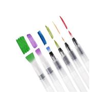 Mr. Pen Lot de 6 pinceaux aquarelle, stylos pinceaux pour aquarelle, stylos aquarelle, stylos aquarelle, stylos pinceaux aquarelles rechargeables, pinceau à peinture à l'eau, pinceaux à eau pour