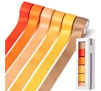 Mr. Pen - Lot de 6 rouleaux de ruban de satin, 2,5 cm, 4,5 m par rouleau, ruban terre cuite de 2,5 cm