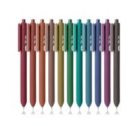 Mr. Pen - Lot de 6 stylos à encre gel rétractables, corps Morandi, encre japonaise, stylos à encre gel, séchage rapide, pointe fine 0,5 mm, stylos mignons, stylos à encre gel, stylos noirs