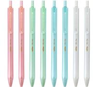 Mr. Pen - Lot de 6 stylos à encre gel rétractables, corps Morandi, stylos à encre gel, à séchage rapide, pointe fine de 0,5 mm, stylos mignons, stylos à encre gel, stylos noirs, stylos esthétiques