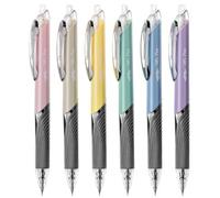 Mr. Pen - Lot de 6 stylos à encre gel rétractables, corps pastel, stylos à encre gel à pointe fine de 0,5 mm, stylos rétractables, stylos mignons, stylos à encre gel, stylos esthétiques pour journal