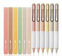 Mr. Pen - Lot de 6 stylos à encre gel rétractables, corps vintage, stylos à encre gel, séchage rapide, stylos à encre gel à pointe fine de 0,5 mm, stylos rétractables, stylos mignons, stylos à encre