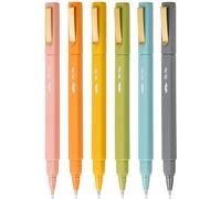 Mr. Pen - Lot de 6 stylos esthétiques, encre noire, séchage rapide, sans bavure, sans bavure, stylo à pointe fine, stylos à bille à pointe fine pour la prise de notes, stylos esthétiques
