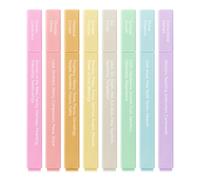 Mr. Pen - Lot de 8 surligneurs esthétiques, pointe biseautée, couleur pastel discrète, avec système de surlignage, gravés avec des thèmes bibliques