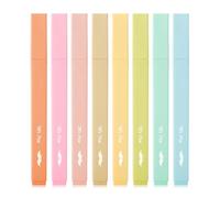 Mr. Pen Lot de 8 surligneurs esthétiques, pointe biseautée, couleurs pastel, jolis surligneurs bibliques sans bavure