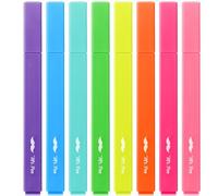 Mr. Pen - Lot de 8 surligneurs esthétiques, pointe biseautée, couleurs vives, surligneurs mignons de couleurs assorties, surligneurs bibliques et stylos sans bavure, sans bavure pour pages de la Bible