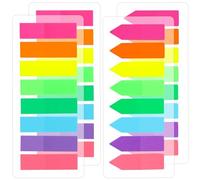 Mr. Pen - Lot de 800 marqueurs colorés avec flèches transparentes pour marquage de page, autocollants fluorescents pour cahiers, petits drapeaux