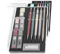 Mr. Pen - Lot de porte-mines avec mines et gommes 5 tailles - 0,3, 0,5, 0,7, 0,9 et 2 mm, pour dessin, croquis
