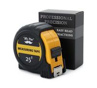 Mr. Pen - Mètre ruban rétractable en acier avec fractions, 7,6 m, facile à lire, 7,6 m