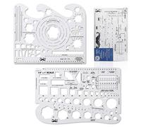 Mr. Pen - Modèles de paysage, modèles architecturaux, outils de dessin, outils d'aménagement paysager, modèle de conception de paysage, formes de règle de dessin, pochoirs de dessin