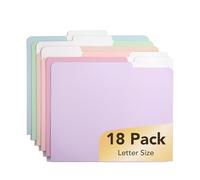 Mr. Pen Morandi Lot de 18 dossiers de classement, couleurs Morandi, onglet 1/3, format lettre, dossiers en papier durables, fournitures de bureau