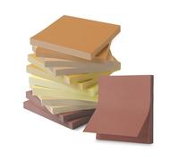 Mr. Pen - Notes adhésives, 7,6 x 7,6 cm, 12 blocs, notes adhésives marron vintage