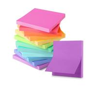 Mr. Pen - Notes autocollantes, 7,6 x 7,6 cm, 12 blocs, notes adhésives aux couleurs vives, bloc-notes autocollants,