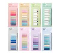 Mr. Pen - Onglets adhésifs colorés, 1600 pièces, marque-pages transparents, onglets de livre d'annotation