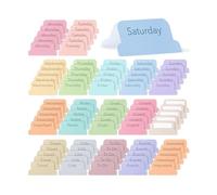 Mr. Pen - Onglets de planification hebdomadaire, 100 pièces, onglets hebdomadaires pour planificateur, onglets de calendrier pour agenda, autocollants d'index de calendrier, onglets hebdomadaires,